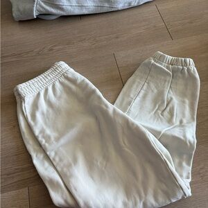 Reformation white sweatpants